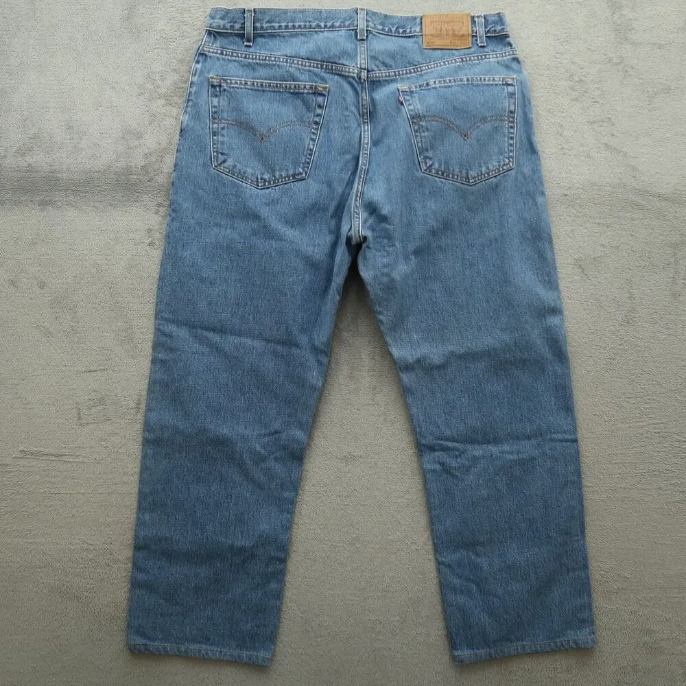 Levi's 505 Jeans Mens Size 42x30 (40x30 Actual) Blue Vintage Regular Straight